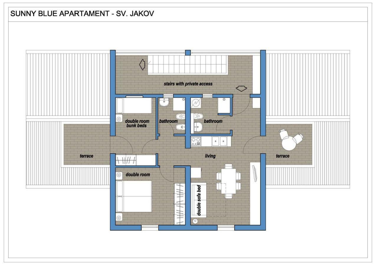 Sunny Blue Apartament Нерезине Экстерьер фото